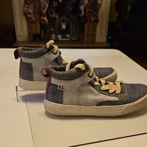Toms Kids High-Top Sneakers - Blue and Cream